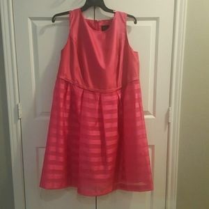 Pink Tafetta Fit and Flare dress